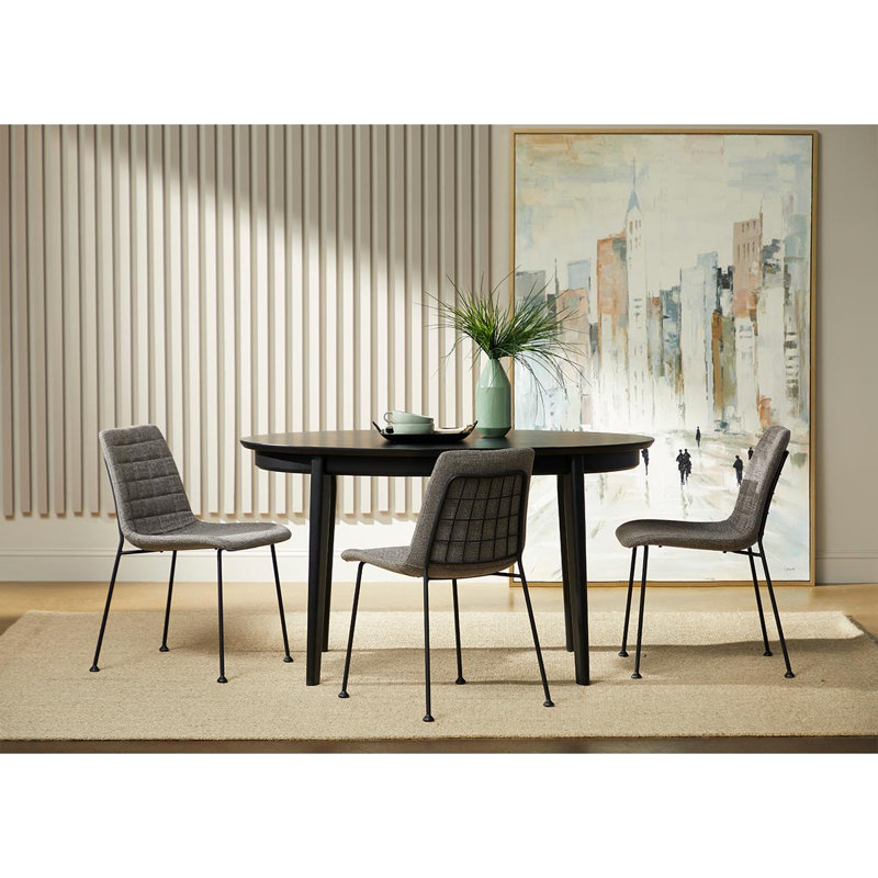 Chaise d’appoint rembourrée Osseo, Gris clair