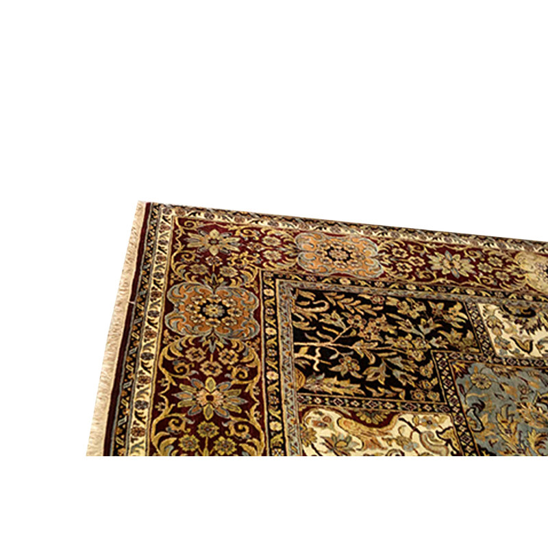 Wool Oriental Area Rug in Brown/Red/Beige/Light Blue