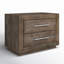 Table de chevet 2 tiroirs en bois massif brun 28 po Brooks