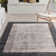 Desrosiers Shinny Bordered Charcoal/Silver Area Rug
