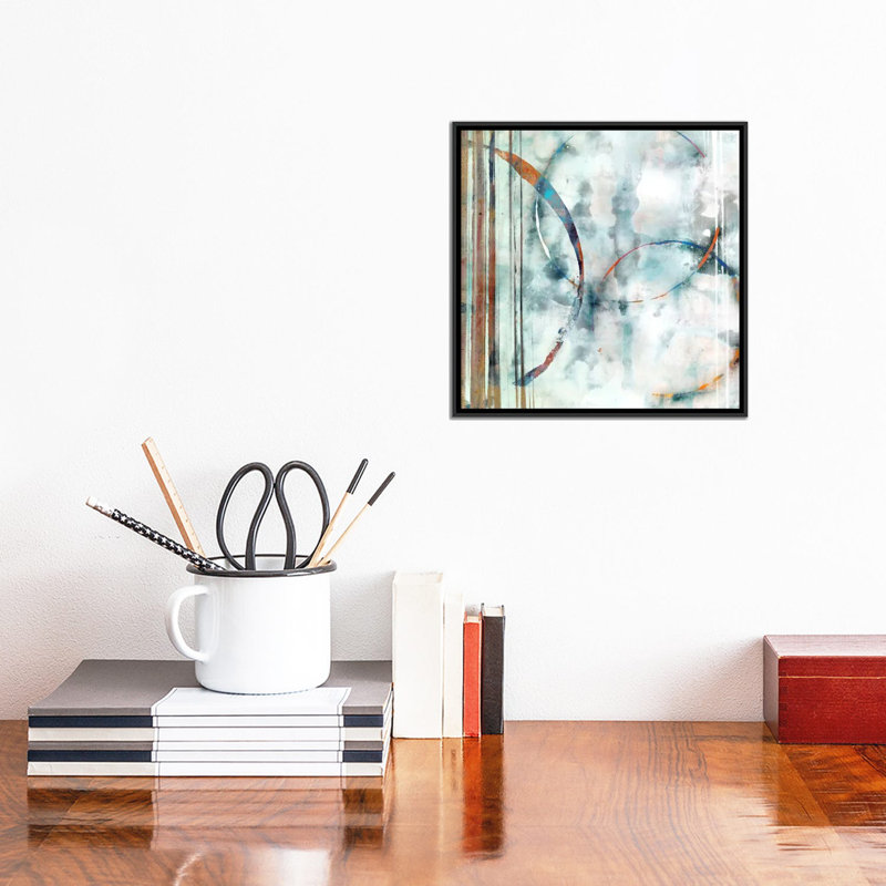 «Seafoam II» par Edward Selkirk, reproduction sur toile tendue sur châssis, H 18 po x l 18 po x P 1,5 po, Pas de tapis