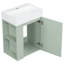 Meuble-lavabo mural moderne de 20 po avec lavabo en céramique et porte en diamant Loamridge-123817845