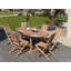 Woehler Oval Teak Extendable Outdoor Dining Table , cm W cm D-27844907