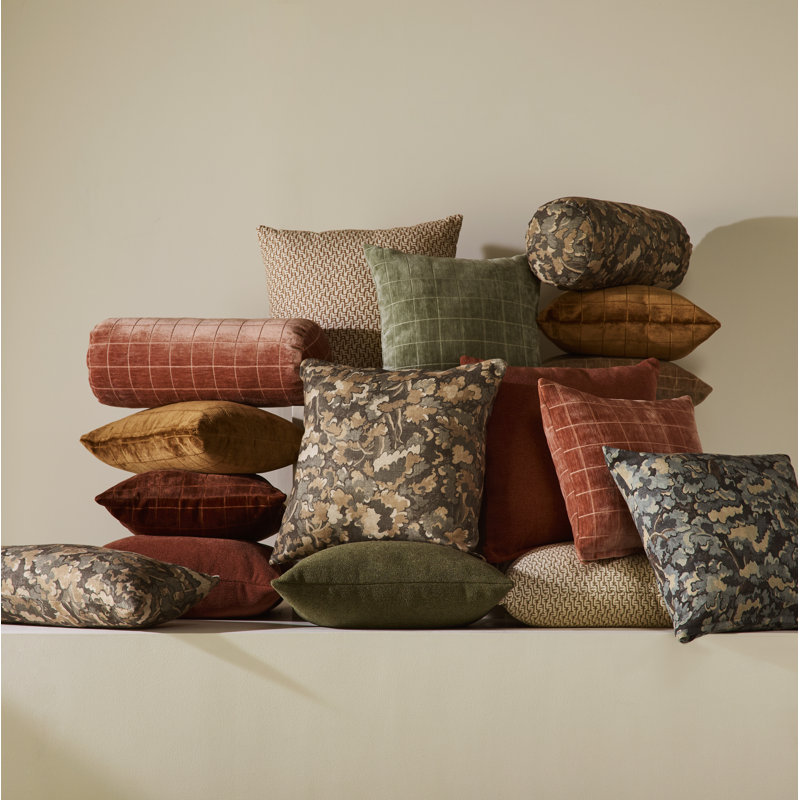 Otterville Geometric Throw Pillow, Nutmeg Geometric, Polyester, 20"H x 20"W
