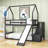 Pendelton Kids Twin Over Twin Bunk Bed with Slide and Stairs-1120766476