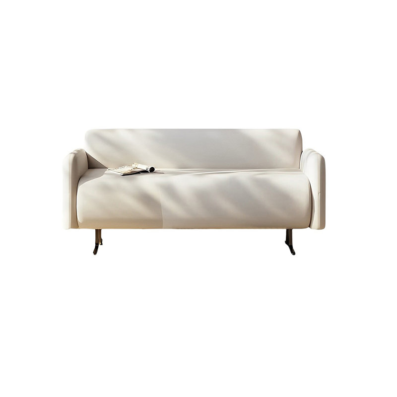 Tabouret de chambre simple italien, H 23,22 po x l 47,24 po x P 21,65 po, Crème