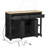 47 Inch Extendable Kitchen Island with Dining Table, Storage, and Power Outlet for Versatile Home Use-777574222