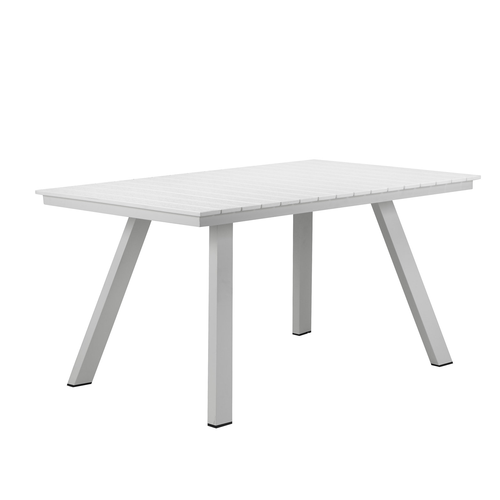 59" Patio Dining Set, White
