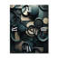 Horloge murale cubique surdimensionnée formes sarcelle-921037898