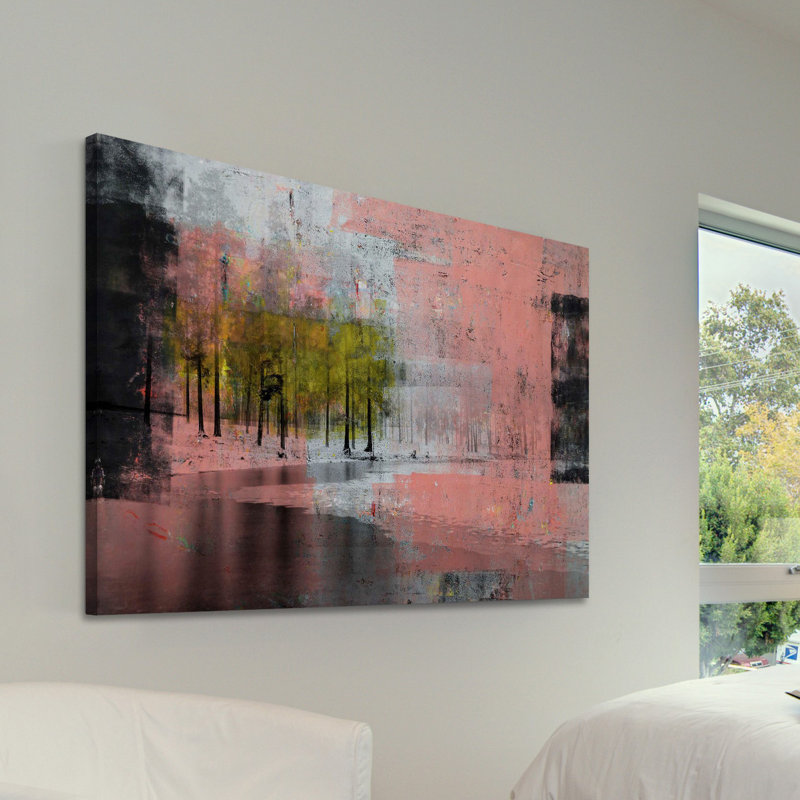 « rose painted view » par parvez taj,, reproduction d’art sur toile tendue, H 20 po x l 30 po x P 1,5 po