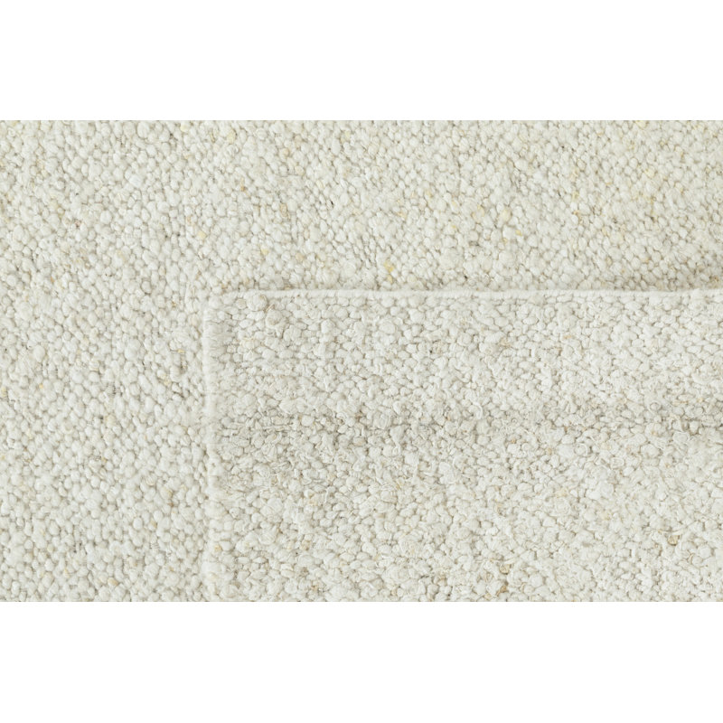 Dezi Flatweave Wool Neutral Area Rug, Rectangle 2' x 3', Ivory
