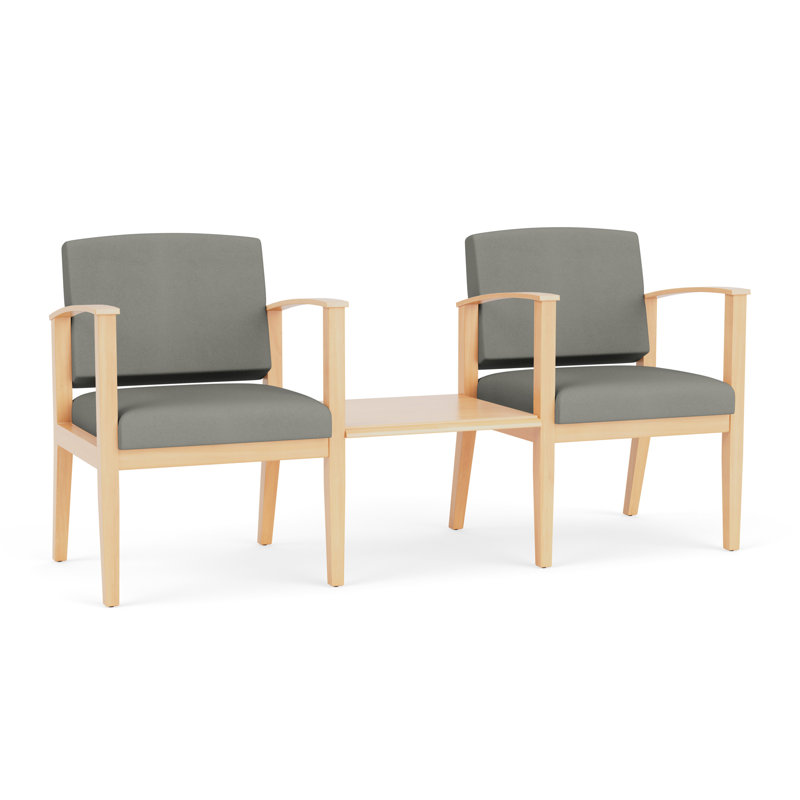 Structure en bois tandem 2 places avec table centrale Amherst, Naturel, Patriot Plus