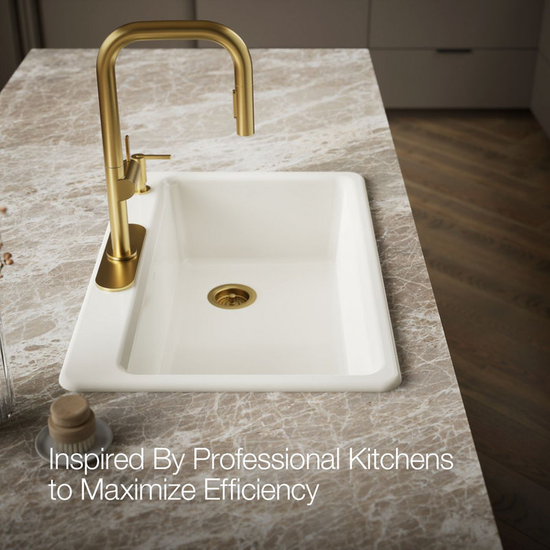 Riverby 33" Top-Mount Single-Bowl Kitchen Sink, Biscuit, 4 hole