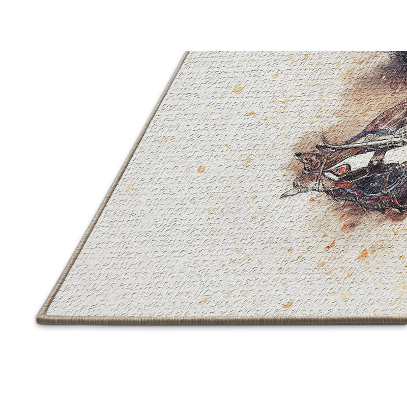 Tapis cheval beige, Rectangle 2 pi x 5 pi