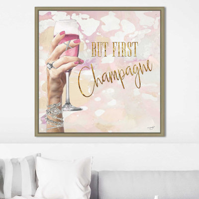 But But, Champagne (Square) par By Jodi - impression