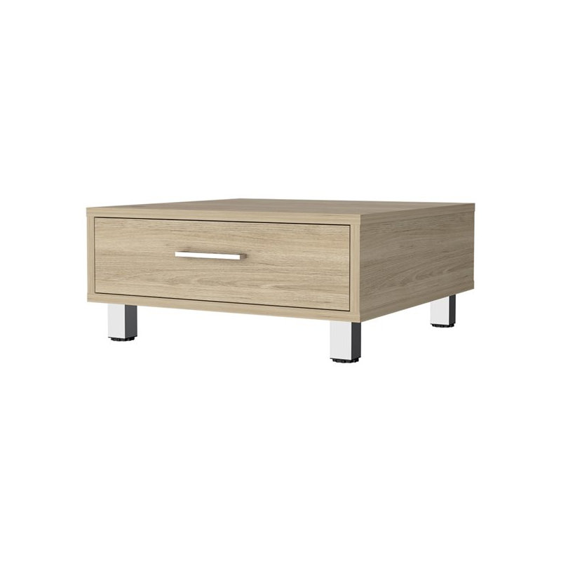 24" Kabul Coffee Table With Drawer, Light Pine