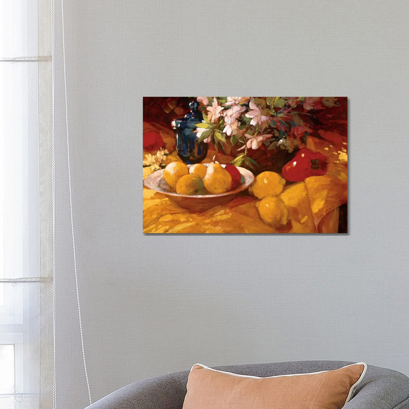 Still Life And Pears by Philip Craig - Wrapped Canvas Painting, 66.04 cm H x 45.72 cm W
