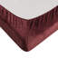 Drap simple bourgogne de taille simple 3 pièces, doux et relaxant, 100%, brossé deux fois, finition veloutée lisse, drap plat, taie d'oreiller ajustée, drap pour matelas de 16 po, entretien de la machine,