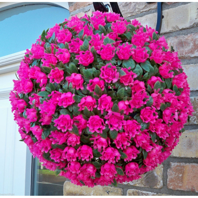 Faux Plant, 28cm H x 28cm W x 28cm D, Pink