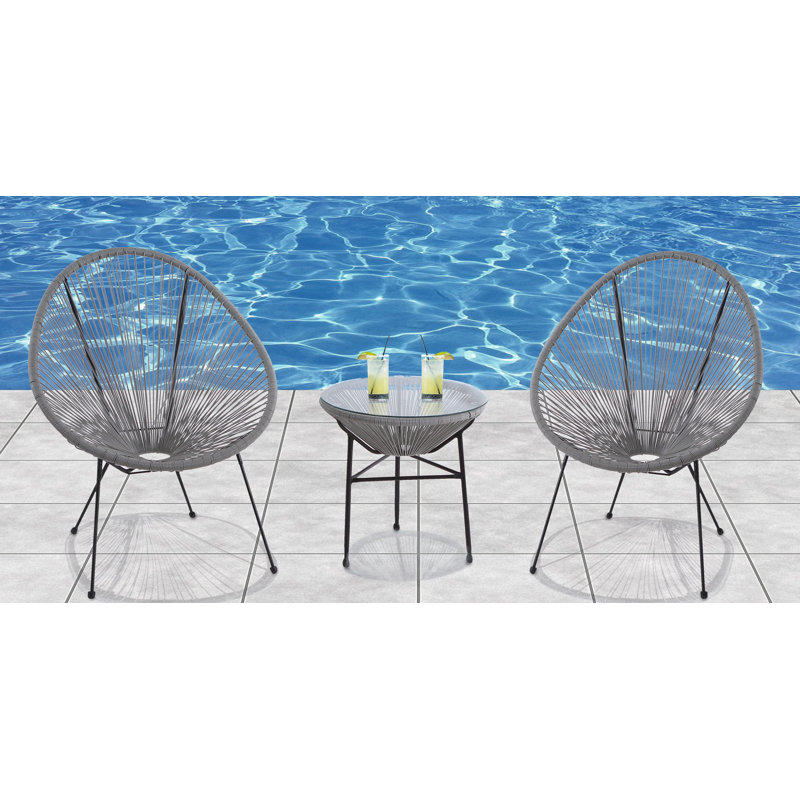 Liyara 3 Piece Seating Group, Gray