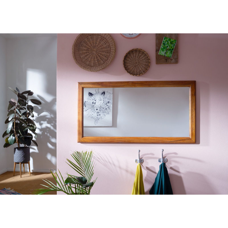 Oxford Wood Wall Mirror, Honey