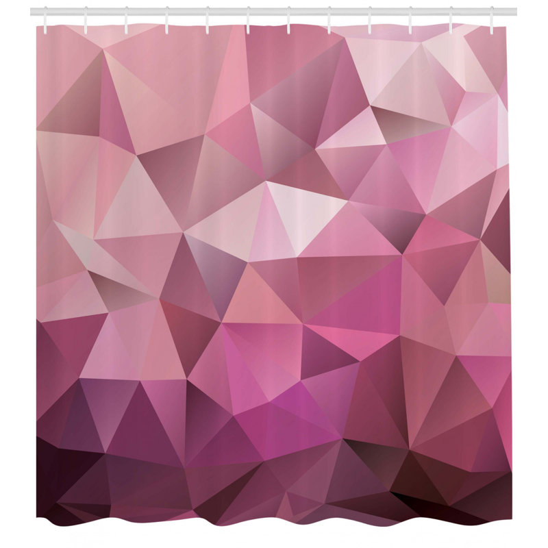 Abstract Shower Curtain with Hooks Included, 70" H x 69" W