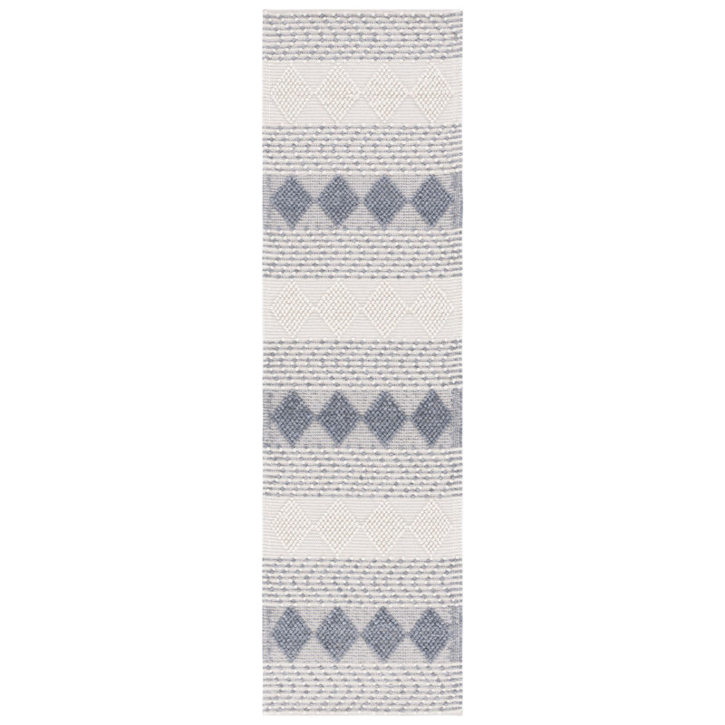 Tapis en laine / coton tissé à la main Slatington, Tapis de couloir 2 pi 3 po x 8 pi