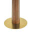Table moderne en verre trempé, pieds en bois 33,5 po, base dorée, petite cuisine pour 2 personnes, tables de thé à surface facile à nettoyer, compacte, solide