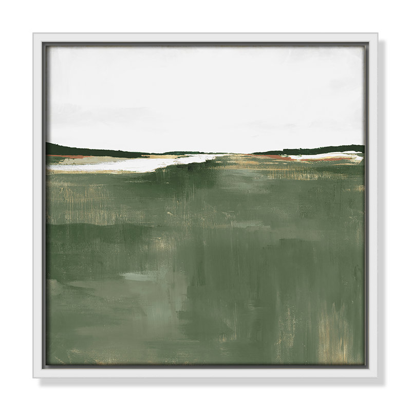 Dauntsey Green Sea by Dauntsey Z - Floater Frame Print on Canvas, 13.5" H x 13.5" W, Silver
