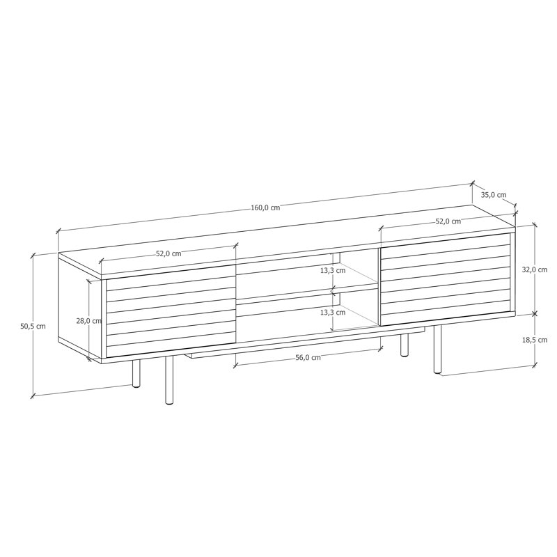 TV Stand Sanjaya for TVs up to 70"