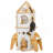 Rocket Shape Wooden Luxury Cat Tower