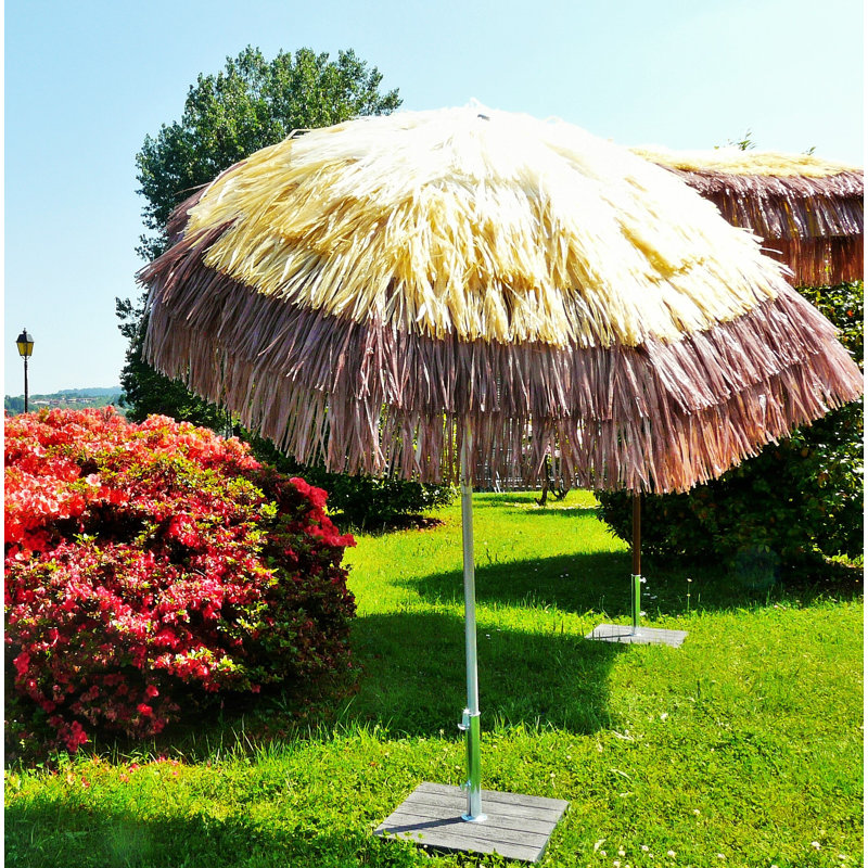 Burrel 200cm Beach Parasol, Natural/Brown