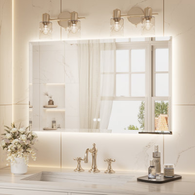 Beveled LED Backlit Bathroom Vanity Mirror