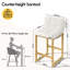 Upholstered Counter Stool with Metal Frame