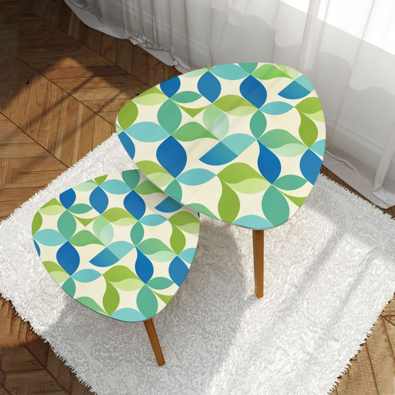 Ensemble de 2 tables basses gigognes Triangle