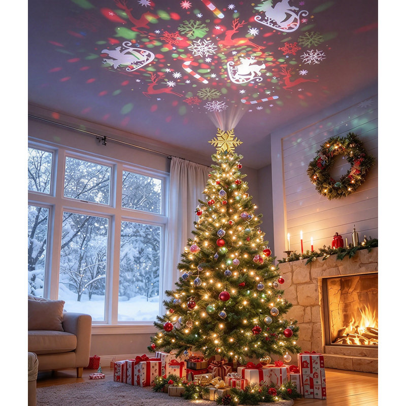 9.8 " Plastic Snowflake Tree Topper