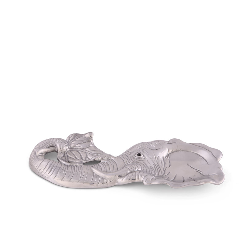 Arthur Court Elephant Aluminum Oval Spoon Rest