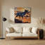Chiens, bouvier australien, art mural en métal brun-1181947172