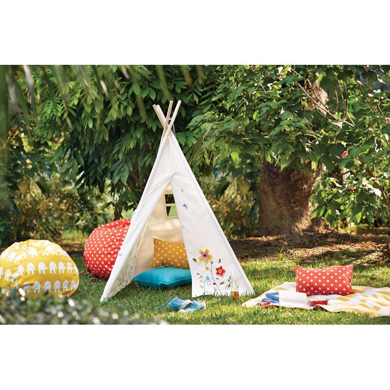 Shakira Cotton Bean Bag Chair & Lounger, Yellow, 23" H x 35" W x 35" D