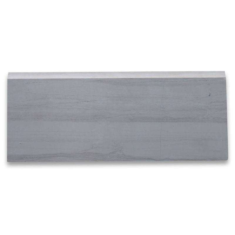 Athens Grey Wood Grain Marble 5X12 Baseboard Trim Molding Honed