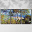 Monet, encadré sur toile, 3 pièces-1170037228-1170037223