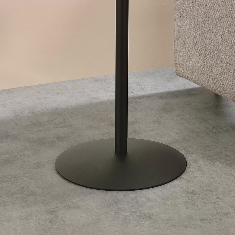 Table de bout l 17,5 po avec plateau texturé en marbre gris, Blanc / Gris