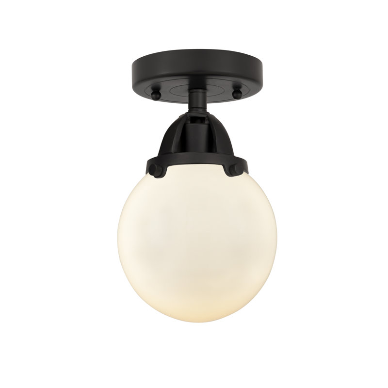 Glass Semi Flush Mount, Led, No, Matte Black