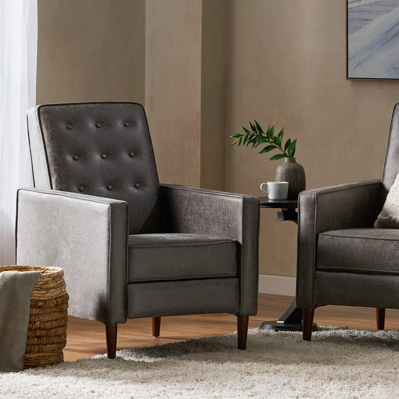Fauteuil inclinable, Similicuir gris ardoise