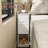 Space-Saving Narrow Nightstand with 2 Drawers and Open Storage-675226596