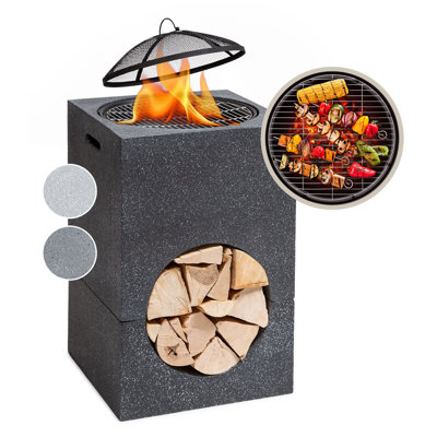 Rectangle Smokeless Fire Pit with Lid