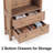 3-Shelf Solid Wood Bookcase with Drawers