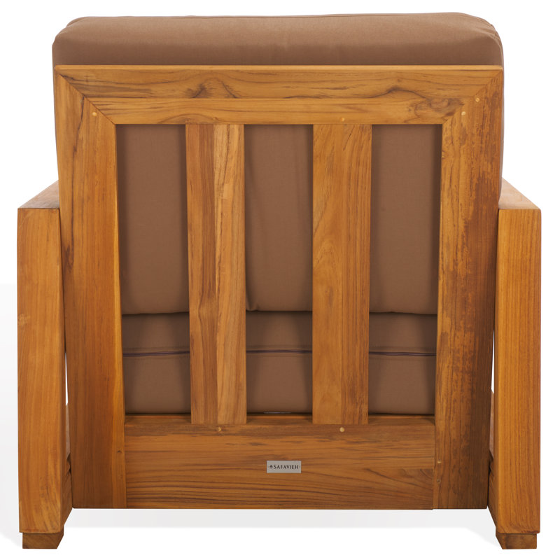 Montford Teak Patio Chair with Cushions, Brown