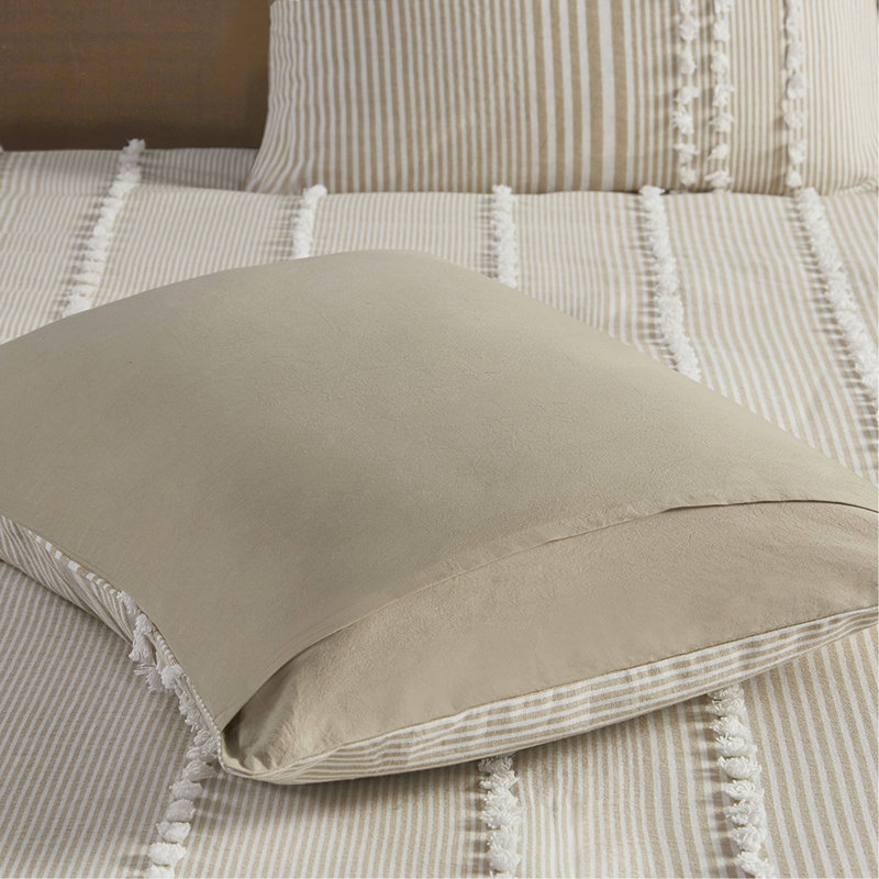 Ensemble de housse de couette en fil de coton 3 pièces, Housse de couette très grand et 2 taies