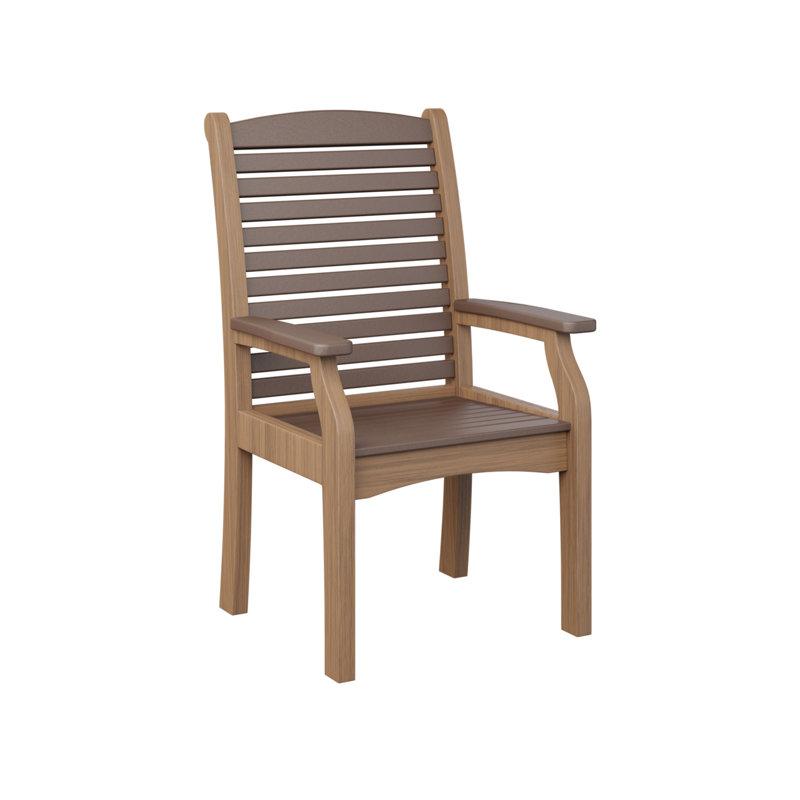 Classic Terrace Outdoor Dining Armchair, Brown/Antique Mahogany